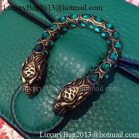 Gucci Dionysus Lichee Pattern Mini Shoulder Bag 421970 Green