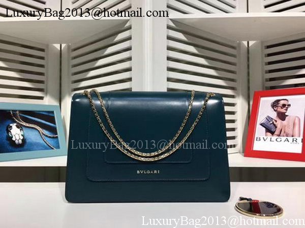 BVLGARI Medium Shoulder Bag Calfskin Leather BG2281 Blue