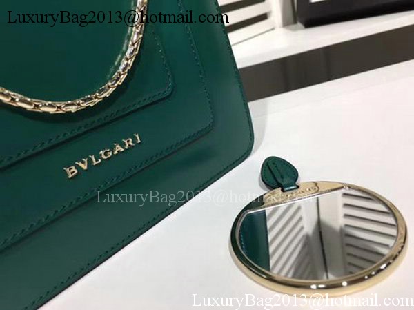 BVLGARI Serpenti Forever Bag Patent Leather BG2280 Green