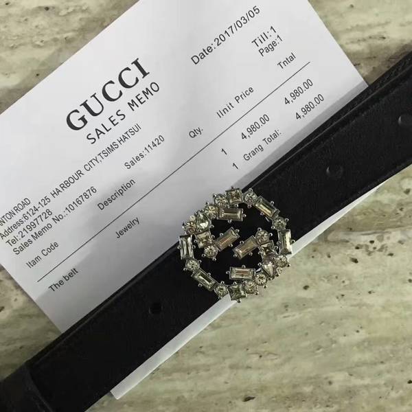 Gucci 2.5cm Original Leather Belt 17418A