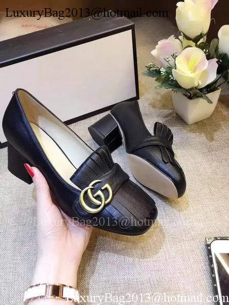 Gucci Casual Shoes Leather GG1127 Black