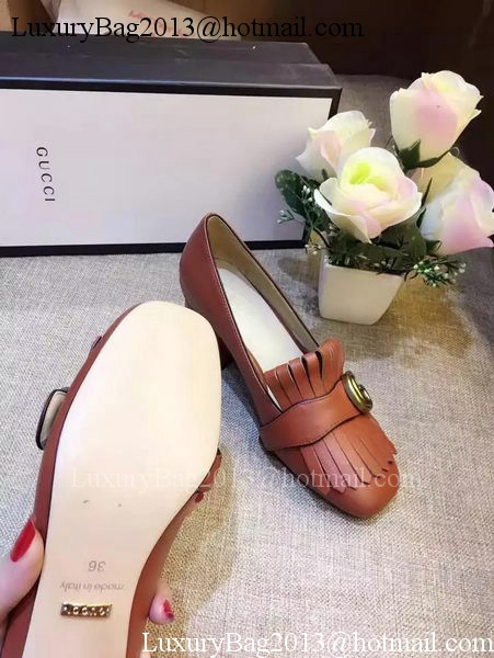 Gucci Casual Shoes Leather GG1127 Brown