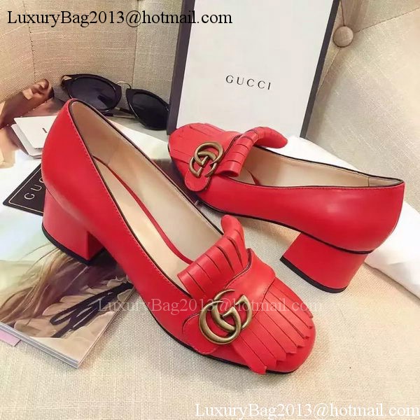 Gucci Casual Shoes Leather GG1127 Red