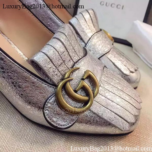 Gucci Casual Shoes Leather GG1127 Silver