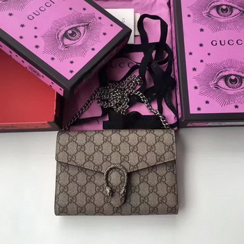 Gucci Dionysus GG Supreme Shoulder Bag 401231 Apricot&red