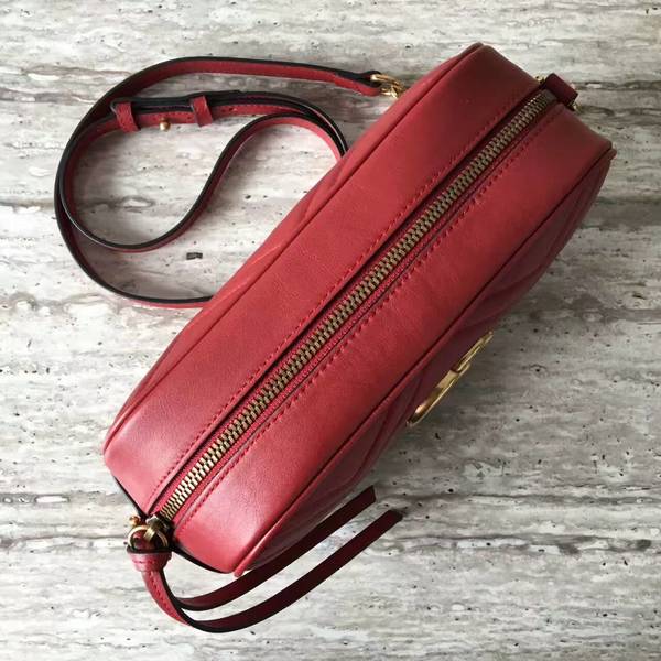 Gucci GG Marmont Matelasse Shoulder Bag 447632A Red