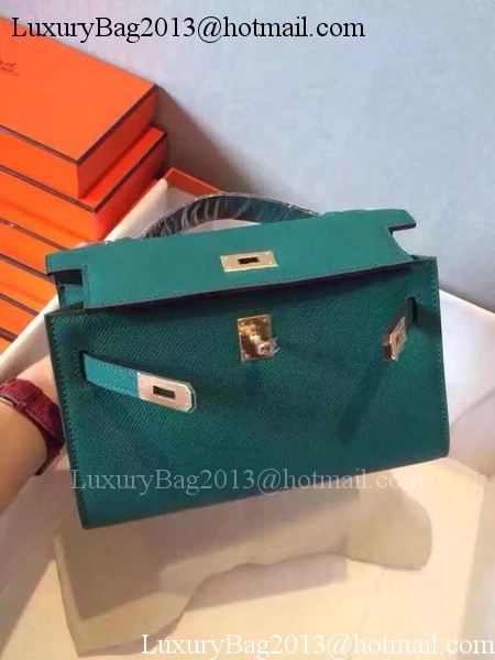 Hermes Kelly 22cm Tote Bag Original Leather KL22 Dark Green