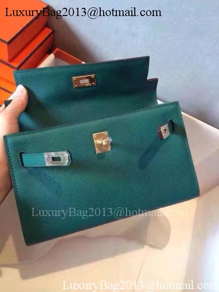 Hermes Kelly 22cm Tote Bag Original Leather KL22 Dark Green