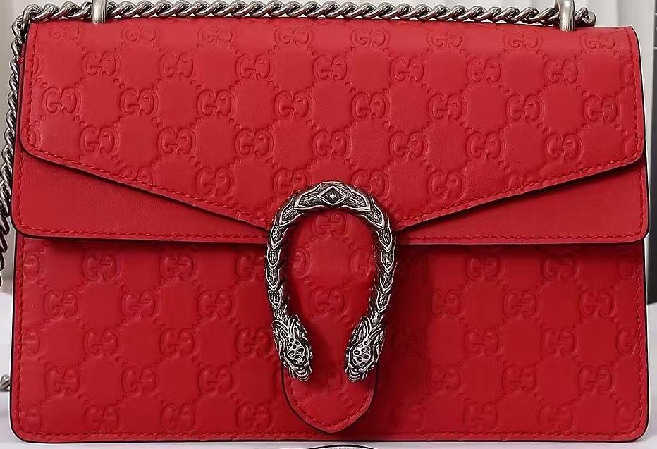 Gucci Dionysus GG Original Leather Shoulder Bag 400249C Red