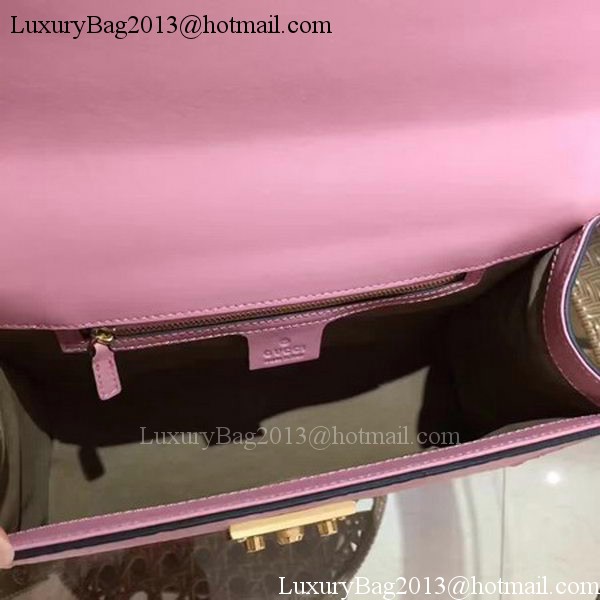 Gucci Padlock Series Gucci Signature Shoulder Bag 409486 Pink