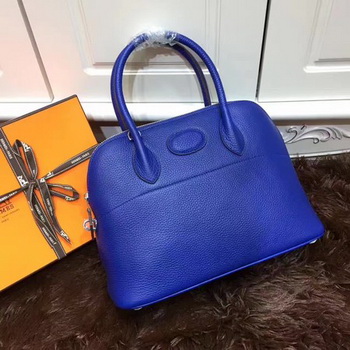 Hermes Bolide 31CM Calfskin Leather Tote Bag B3302 Royal