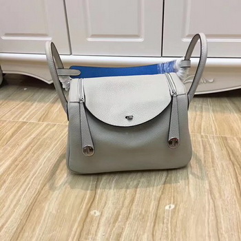 Hermes Lindy 30CM Original Leather Shoulder Bag LD30 Grey&Blue