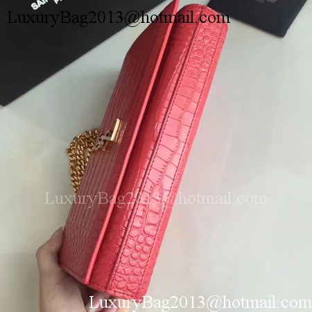 Saint Laurent mini Croco Leather Cross-body Shoulder Bag 360458 Red