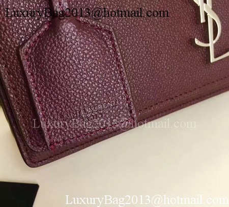 Saint Laurent mini Monogramme Cross-body Shoulder Bag 441971 Wine