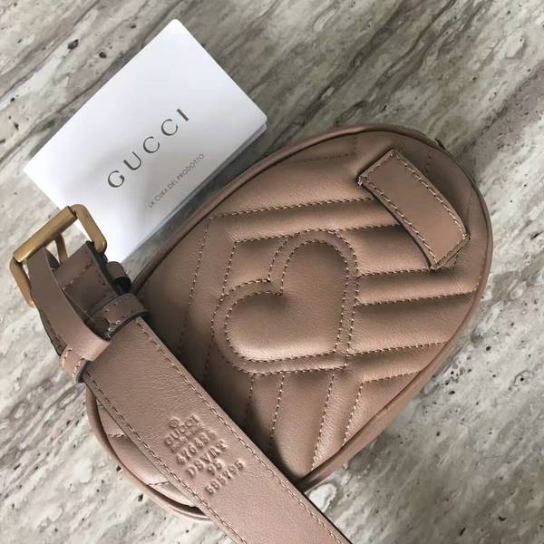 Gucci GG Marmont Quilted Leather Bag 476434 Camel