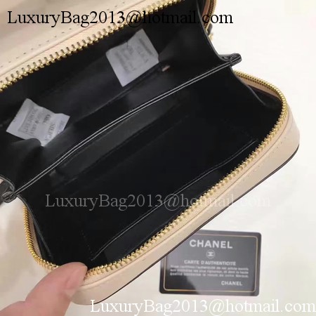 Chanel Cosmetic Bag Original Cannage Pattern A93341 Apricot&Black