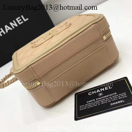 Chanel Cosmetic Bag Original Cannage Pattern A93341 Apricot