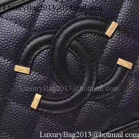 Chanel Cosmetic Bag Original Cannage Pattern A93341 Black