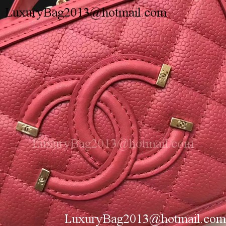 Chanel Cosmetic Bag Original Cannage Pattern A93341 Red