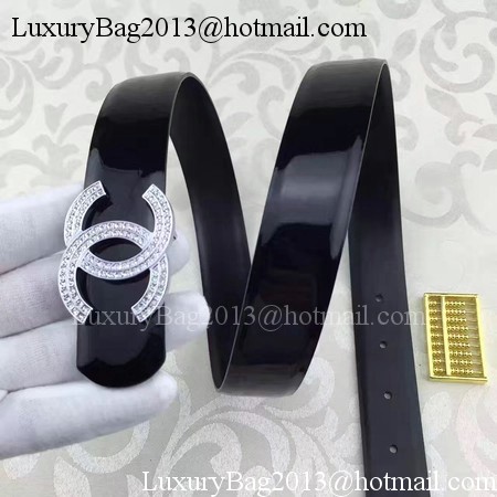 Chanel 30mm Patent Leather Belt CH5230 Black