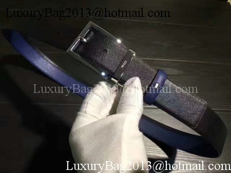 Prada Leather Belt PD0806 Blue