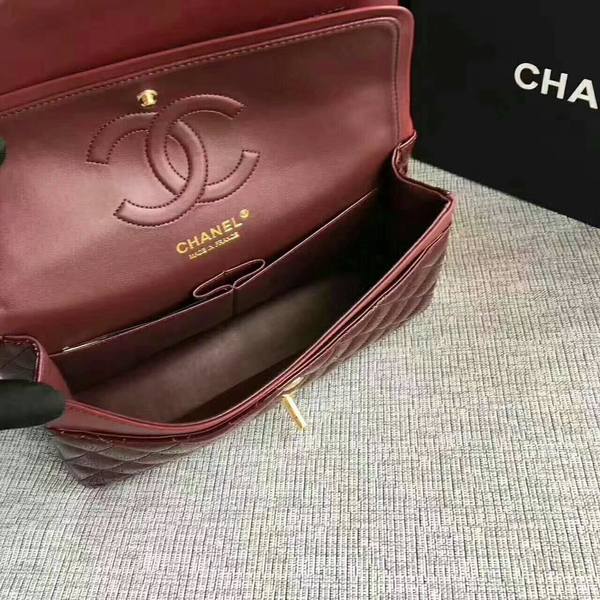 Chanel Flap Shoulder Bags Coffee Original Patent Leather CF1112 Gold