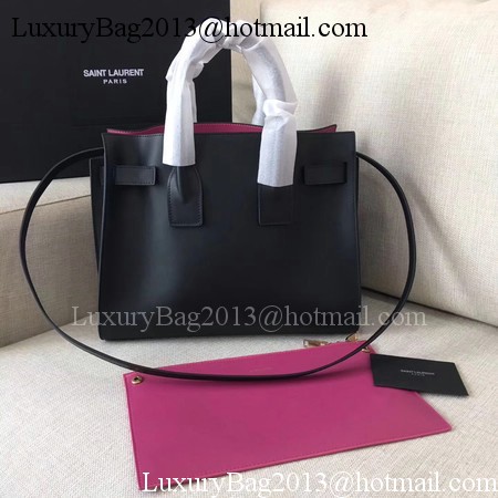 Yves Saint Laurent Classic Sac De Jour Bag Smooth Leather Y398709 Black&Rose