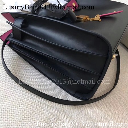 Yves Saint Laurent Classic Sac De Jour Bag Smooth Leather Y398709 Black&Rose