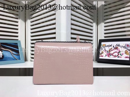 Yves Saint Laurent Croco Leather Cross-body Shoulder Bag Y00931 Pink