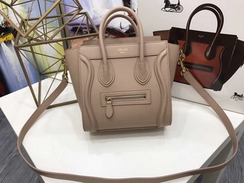 Celine Luggage Nano Tote Bag Original Leather CC3560 Apricot