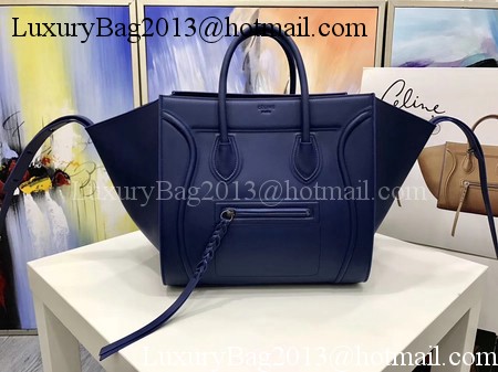 Celine Luggage Phantom Tote Bag Calfskin Leather CT3372 Blue