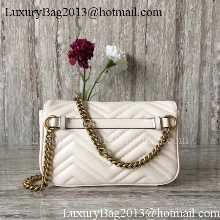 Gucci GG Marmont Matelasse Shoulder Bag 443497 OffWhite