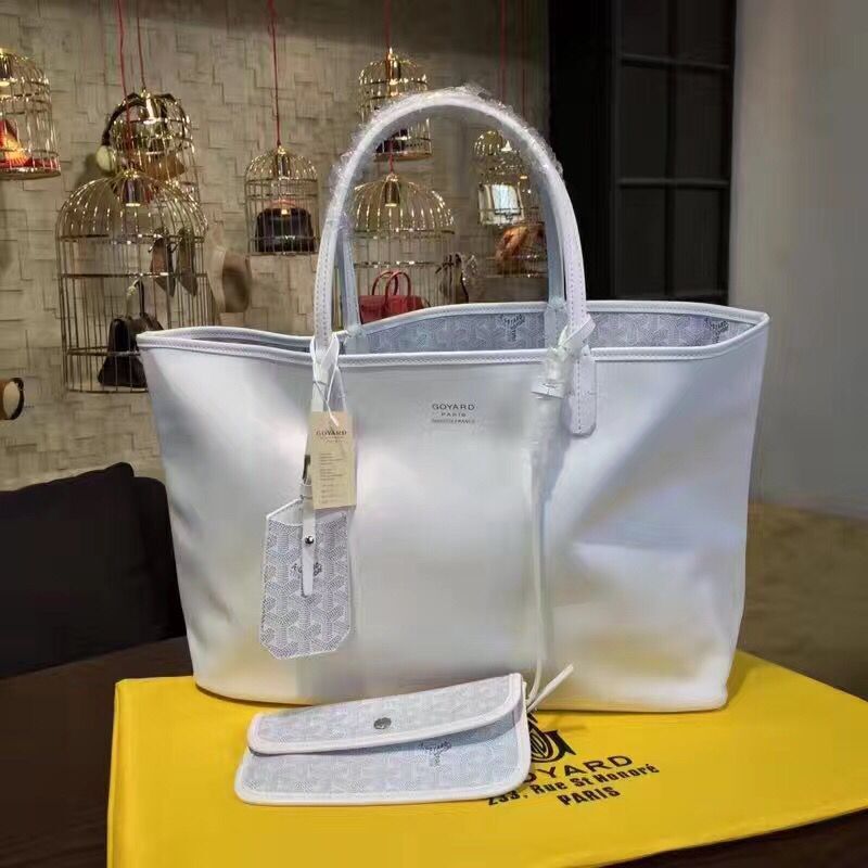 Goyard Y Doodling Calfskin Leather Tote Bag 7901 Offwhite