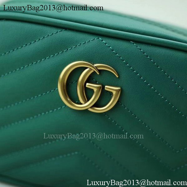 Gucci GG Marmont Matelasse mini Bag 448065 Green