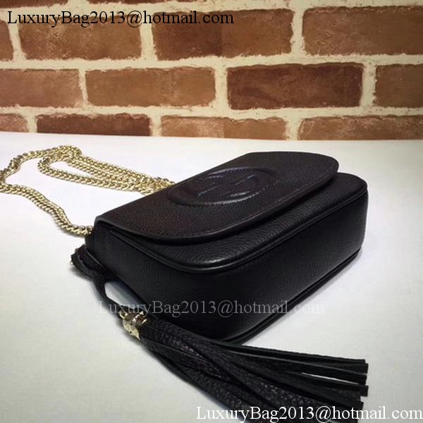 Gucci Soho Chain Shoulder Bag Calfskin Leather 323190 Black