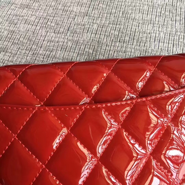 Chanel WOC Flap Bag Patent Leather A33814C Red