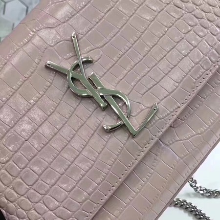 Saint Laurent mini Croco Leather Cross-body Shoulder Bag Y2811 Pink