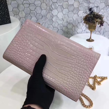 Saint Laurent mini Croco Leather Cross-body Shoulder Bag Y2811 Pink