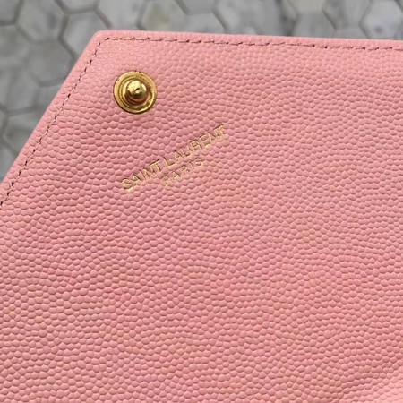 YSL WOC Classic Monogramme Flap Bag Cannage Pattern Y1003 Pink