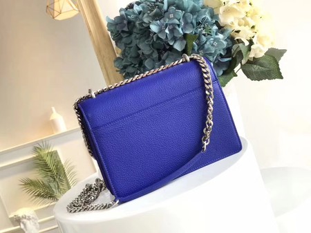 Yves Saint Laurent Leather Cross-body Shoulder Bag Y8004 Blue