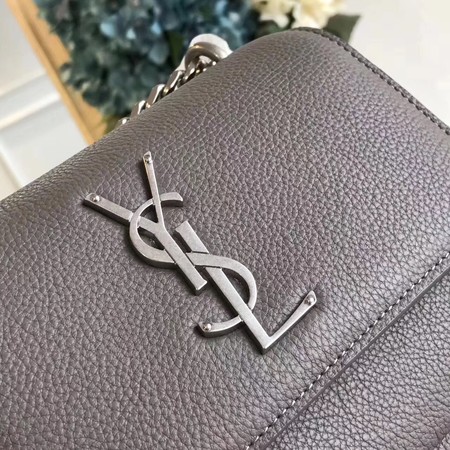 Yves Saint Laurent Leather Cross-body Shoulder Bag Y8004 Grey