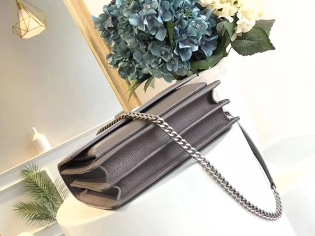 Yves Saint Laurent Leather Cross-body Shoulder Bag Y8005 Grey