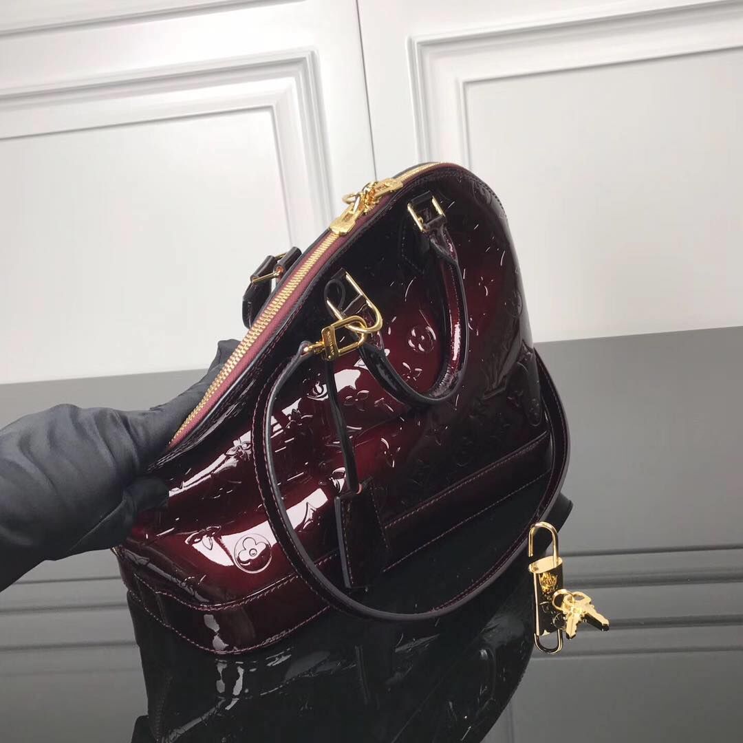 Louis Vuitton Monogram Vernis Alma M93595 Burgundy