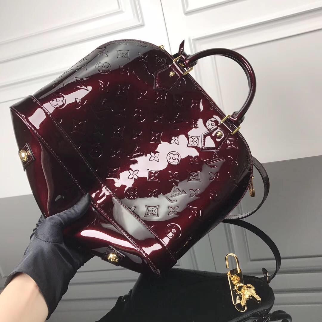 Louis Vuitton Monogram Vernis Alma M93595 Burgundy