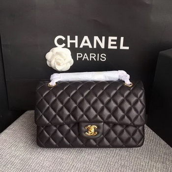 Chanel 2.55 Series Flap Bags Black Original Deerskin A1112 Gold