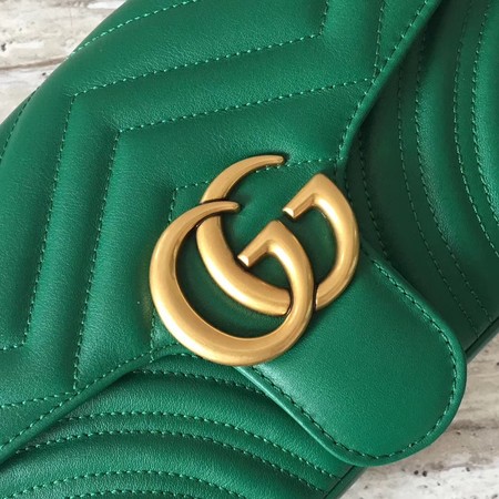 Gucci Now GG Marmont Matelasse Shoulder Bag 443496 Green