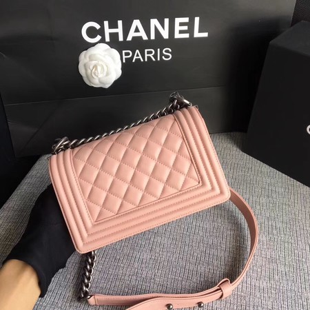 Boy Chanel Flap Shoulder Bag Sheepskin Leather A67085 Pink