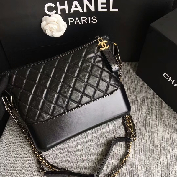 Chanel Gabrielle Shoulder Bag Original Calfskin Leather A93842 Black