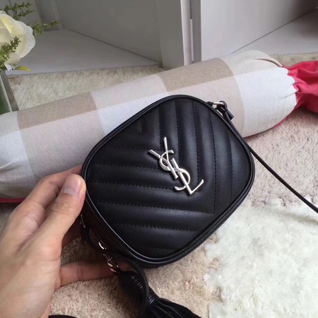 Yves Saint Laurent Monogram Leather Bag Y5804 Black