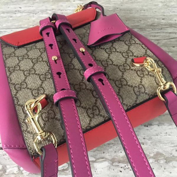 Gucci Padlock GG Supreme Backpack 498194 Red